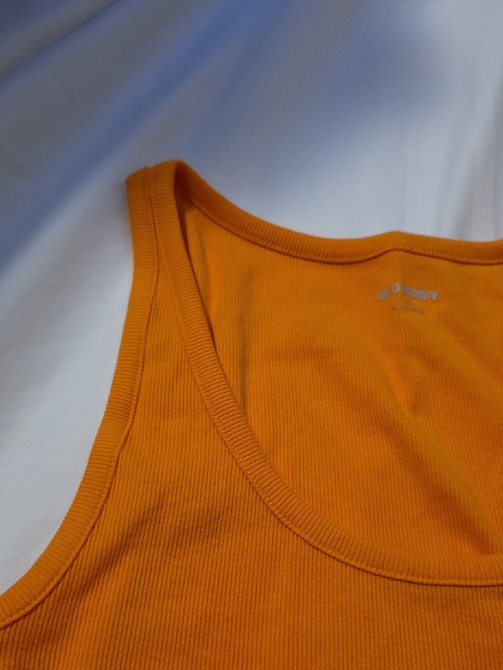 ❣️5 For $20❣️ Old Navy Orange Ribbed Crop Tank Top - Picture 2 of 6